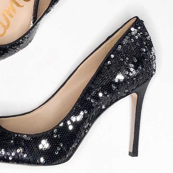 Sam Edelman Hazel Sequin Black Heels NEW✨ - Picture 8 of 8